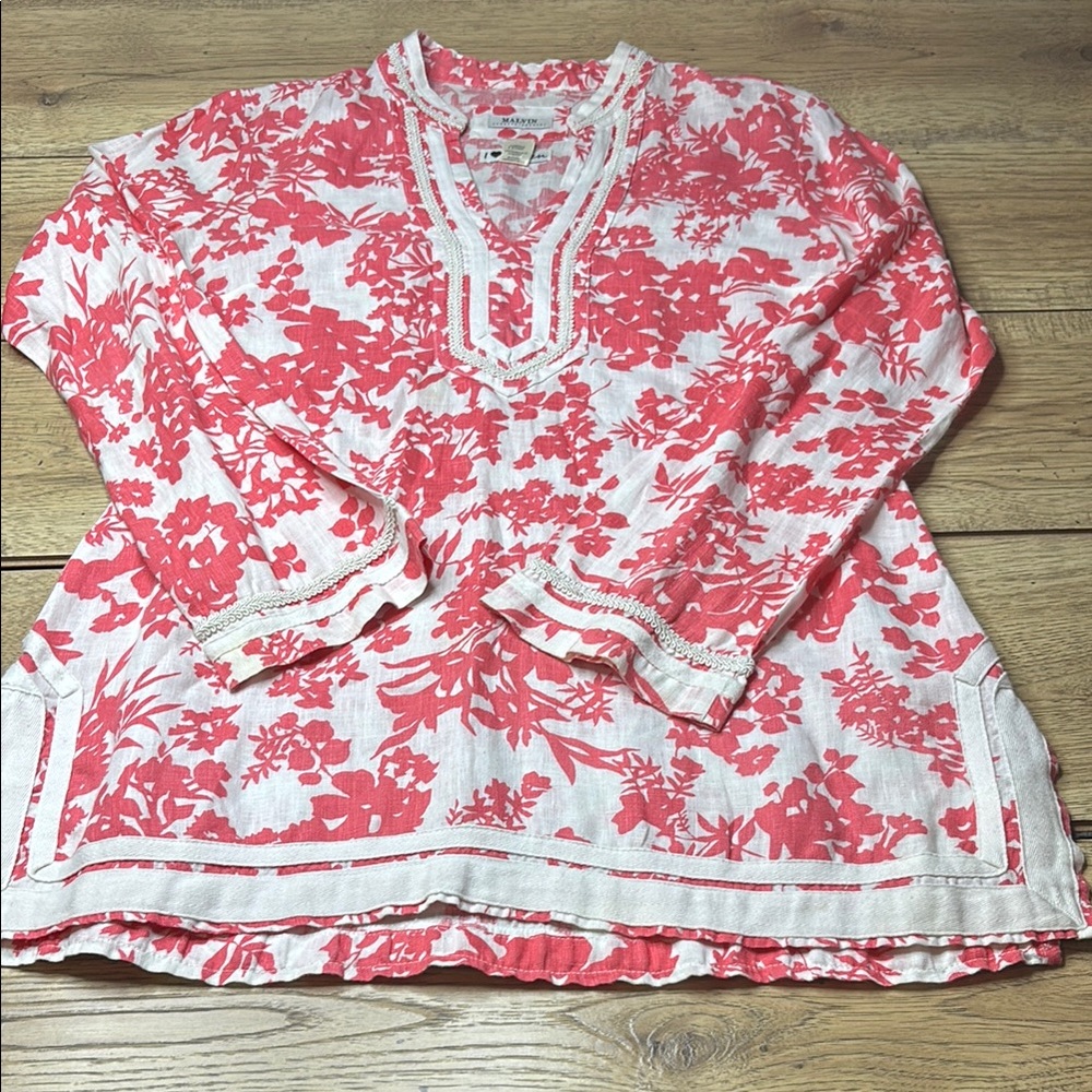 Women’s Malvin 100% Linen Tunic Size 8